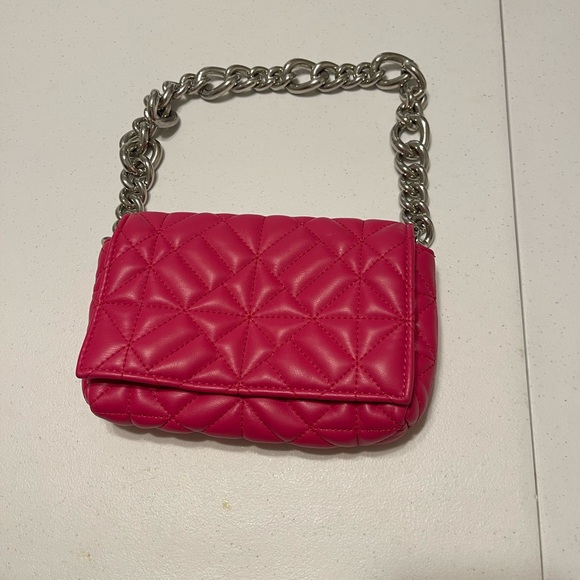 Zara Bags Zara Quilted Hot Pink Chain Purse Poshmark